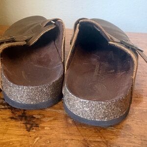 Stylish Brown Leather Mules